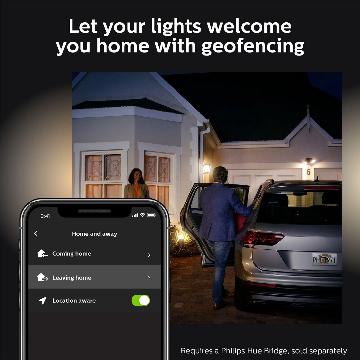 Philips Hue Stulpinis lauko šviestuvas Turaco (Baltos šviesos)