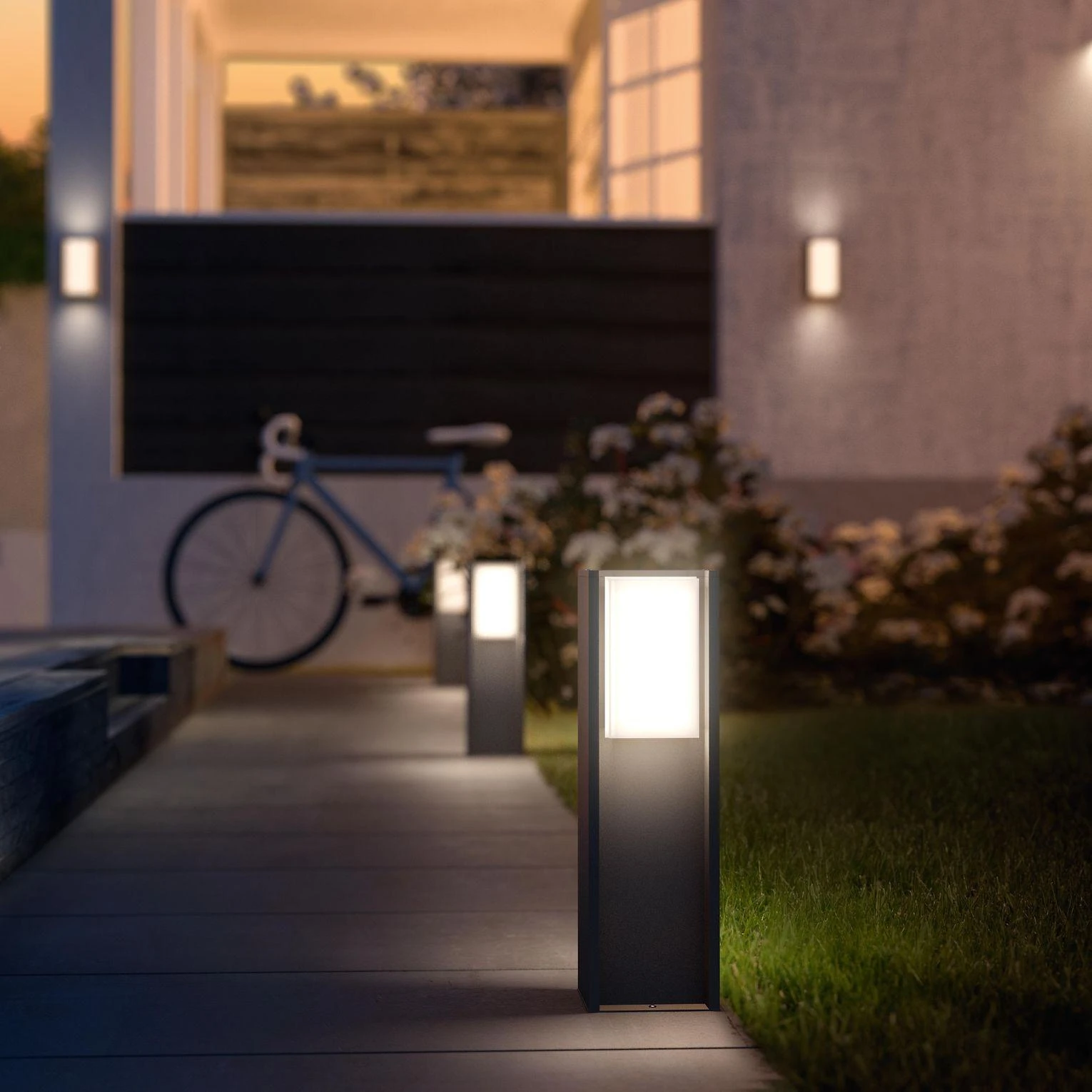 Philips Hue Stulpinis lauko šviestuvas Turaco (Baltos šviesos)