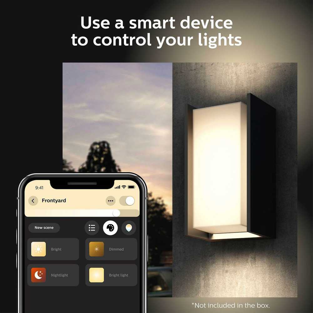 Sieninis šviestuvas Philips Hue balta Sieninis lauko šviestuvas „Turaco“