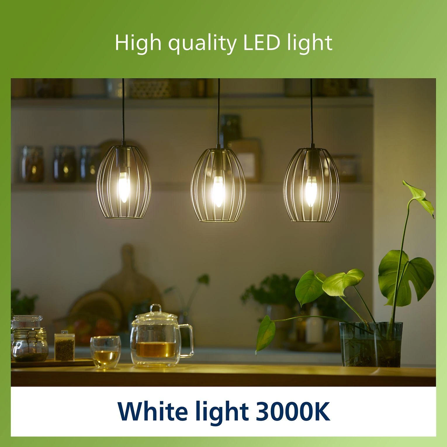 Philips LEMPUTĖ LED E14 B35 2.3W 3000K 485LM FIL