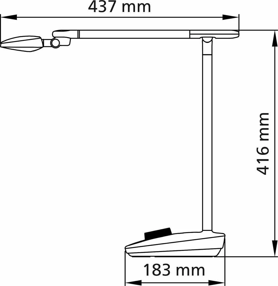 Philips LED Schreibtischleuchte VDTMate 13.7W, 27000K-6500K, baltas