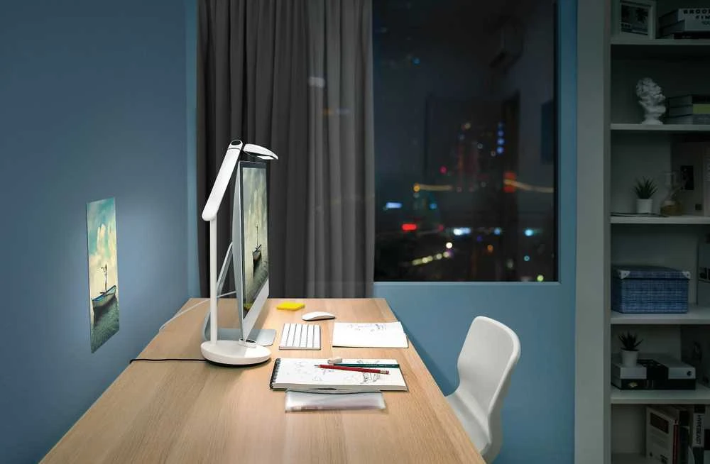 Philips LED Schreibtischleuchte VDTMate 13.7W, 27000K-6500K, baltas