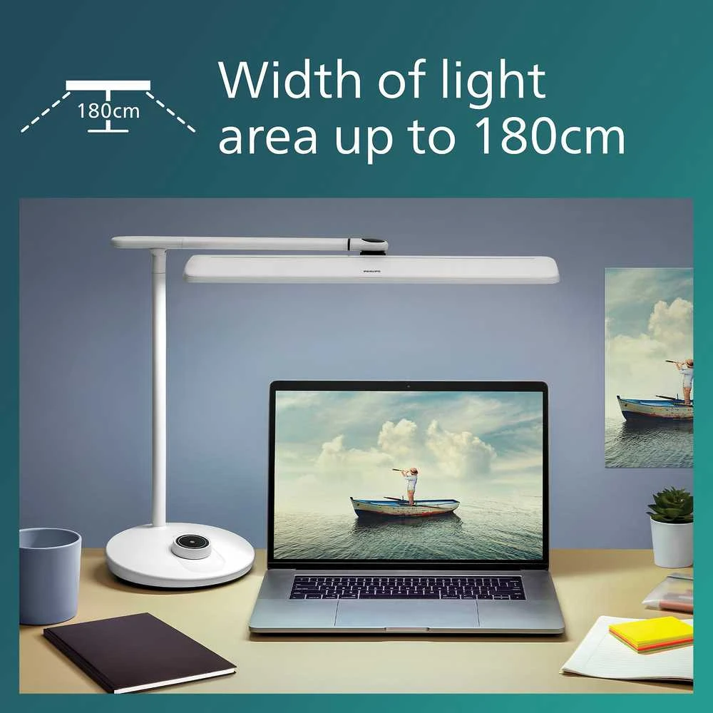 Philips LED Schreibtischleuchte VDTMate 13.7W, 27000K-6500K, baltas