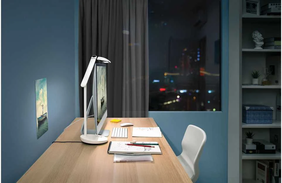 Philips LED Schreibtischleuchte VDTMate 13.7W, 27000K-6500K, baltas
