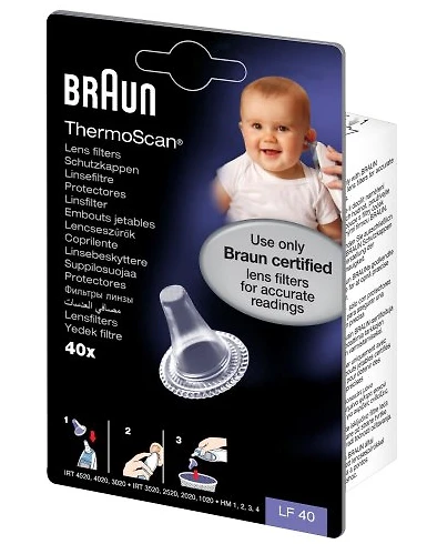 Braun ThermoScan® vienkartiniai lęšių filtrai, 40 vnt. LF40