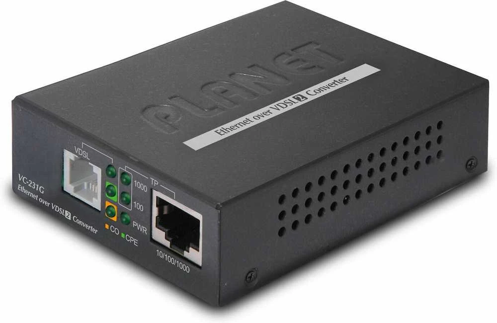 Tinklo Keitiklis - Planet VC-231G 1000 Mbit/s Ethernet LAN Juodas