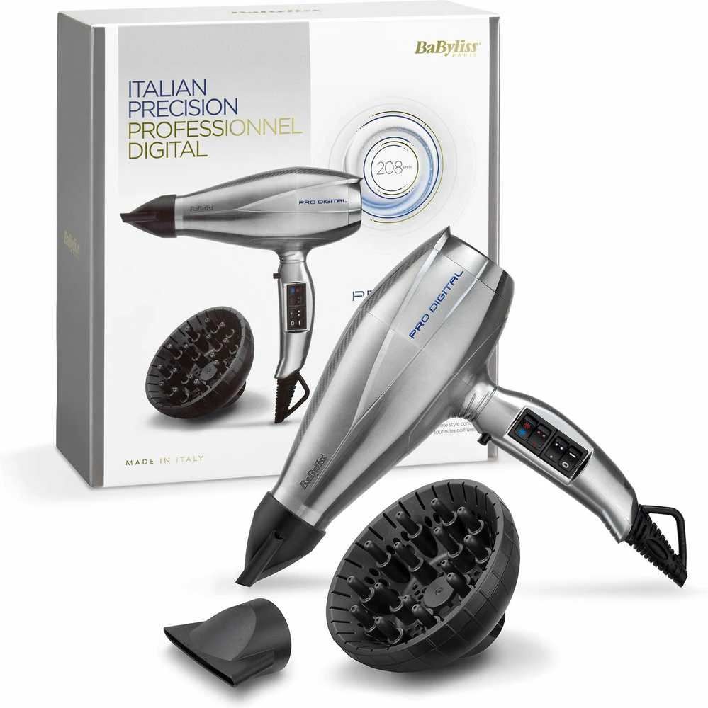 Plaukų džiovintuvas BaByliss Le Pro Digital Pilka, Sidabras 2200 W