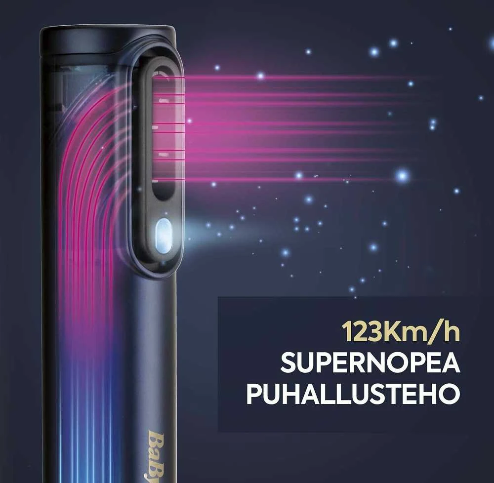 Plaukų formavimo šukos Babyliss Air Wand AS6550E, tamsiai mėlynos spalvos