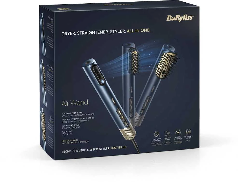 Plaukų formavimo šukos Babyliss Air Wand AS6550E, tamsiai mėlynos spalvos
