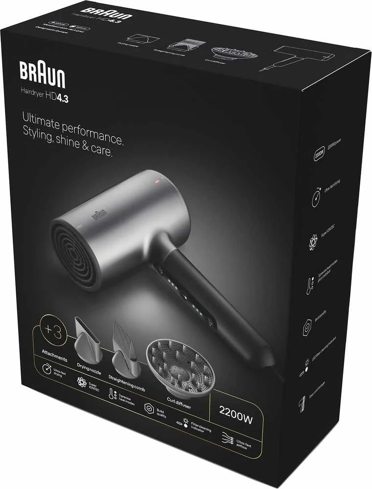 HD4.3 Braun Plaukų Džiovintuvas BRHD435E