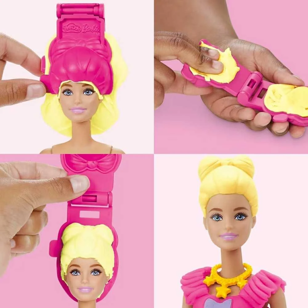 Barbės raukinukų ir kaspinėlių rinkinys PLAY-DOH Barbie