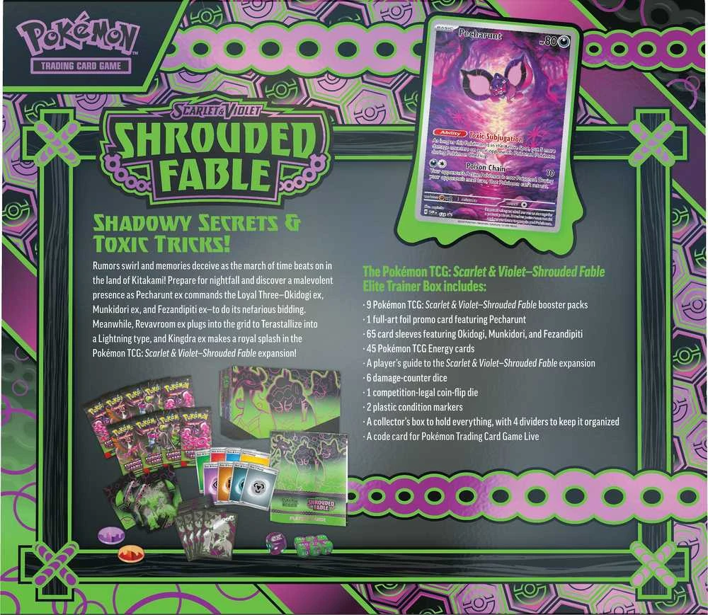 „Pokemon TCG“ – „Scarlet & Violet 6.5 Shrouded Fable Elite“ treniruočių dėžutė
