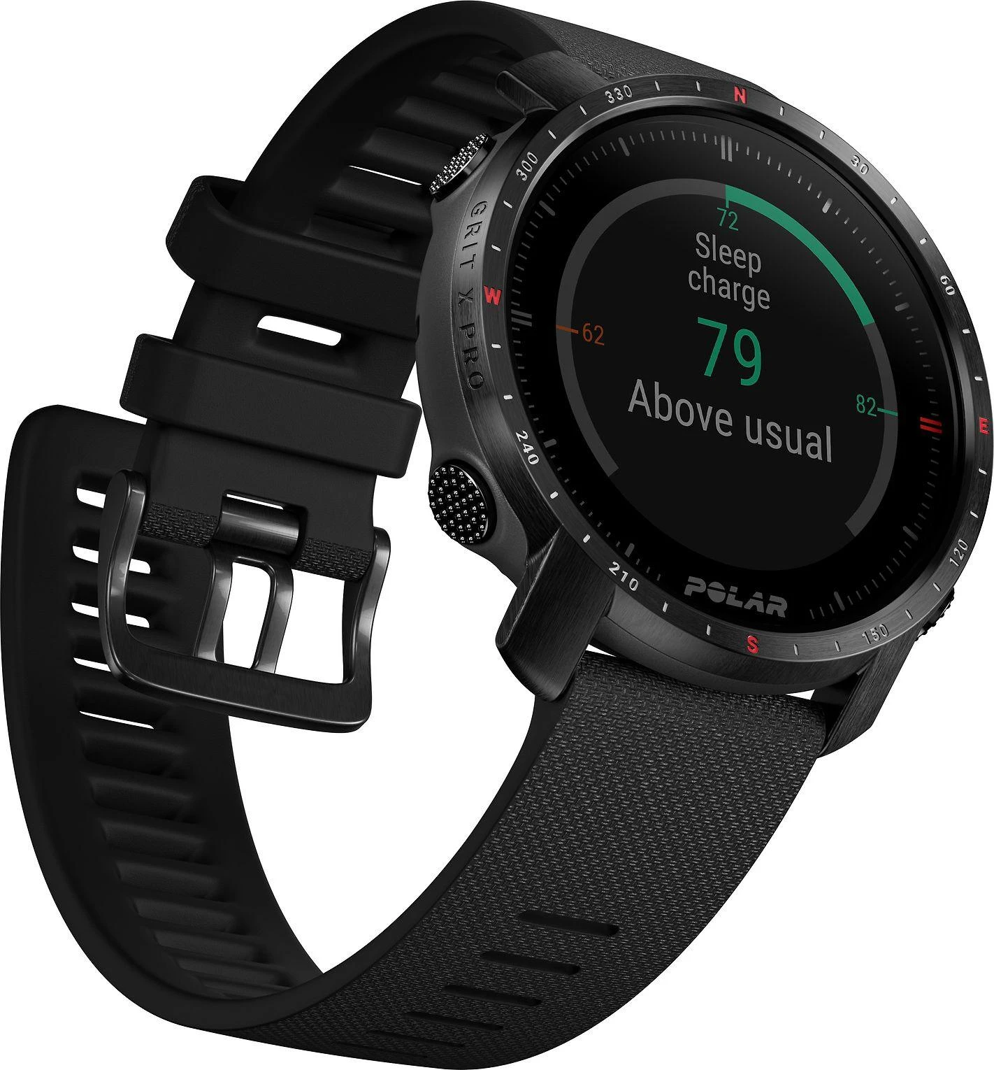 Išmanusis laikrodis Polar Grit X Pro M/L, juodos spalvos