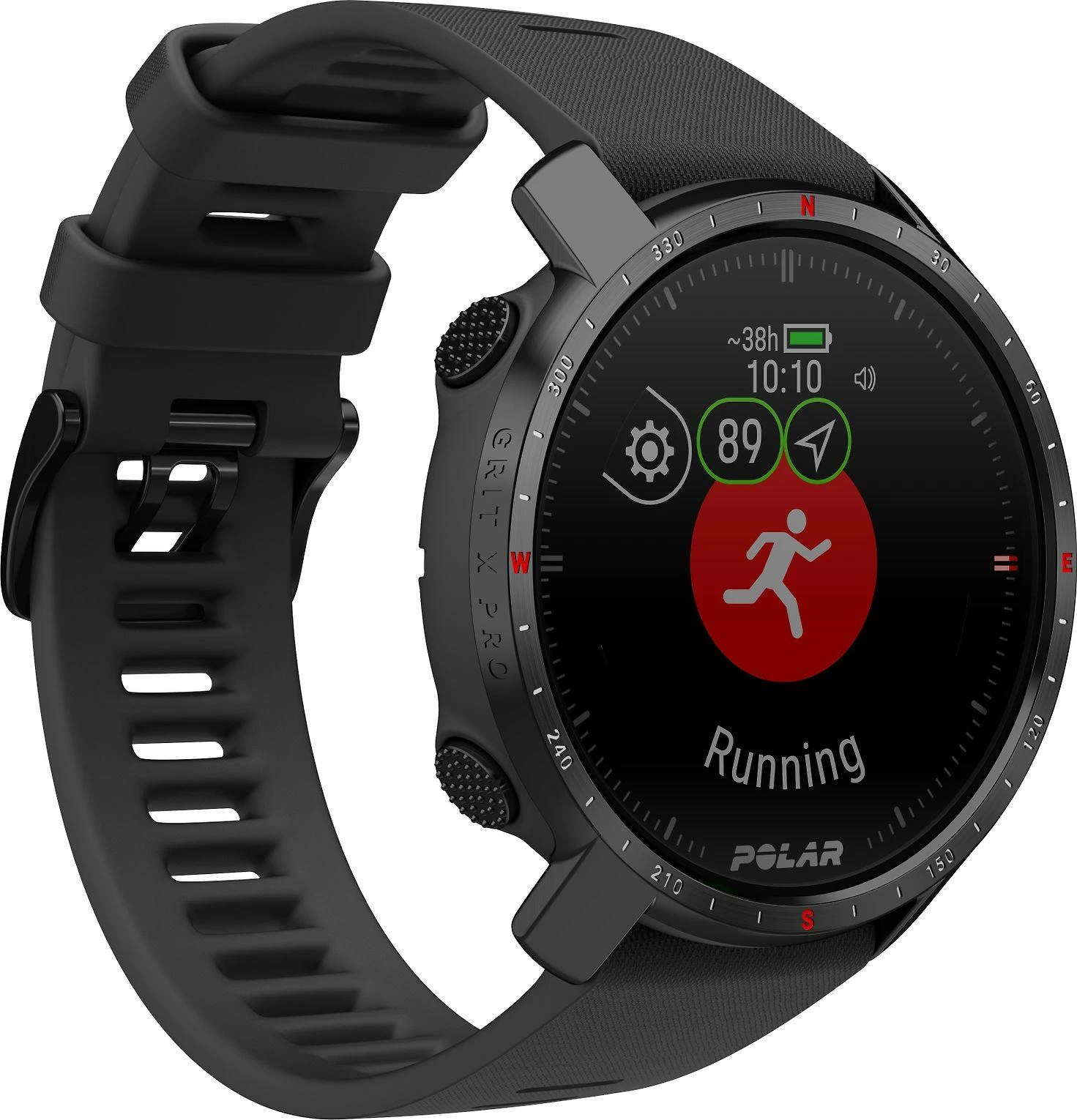 Išmanusis laikrodis Polar Grit X Pro M/L, juodos spalvos