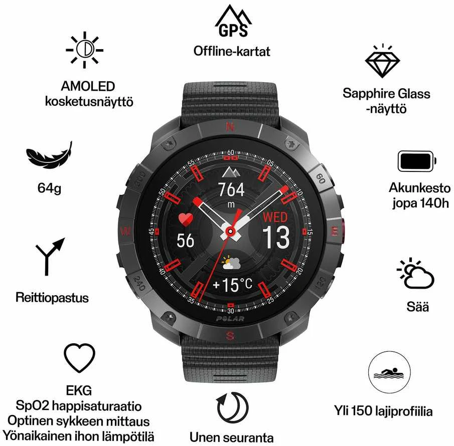 Išmanusis laikrodis Polar Grit X2 Pro Titan