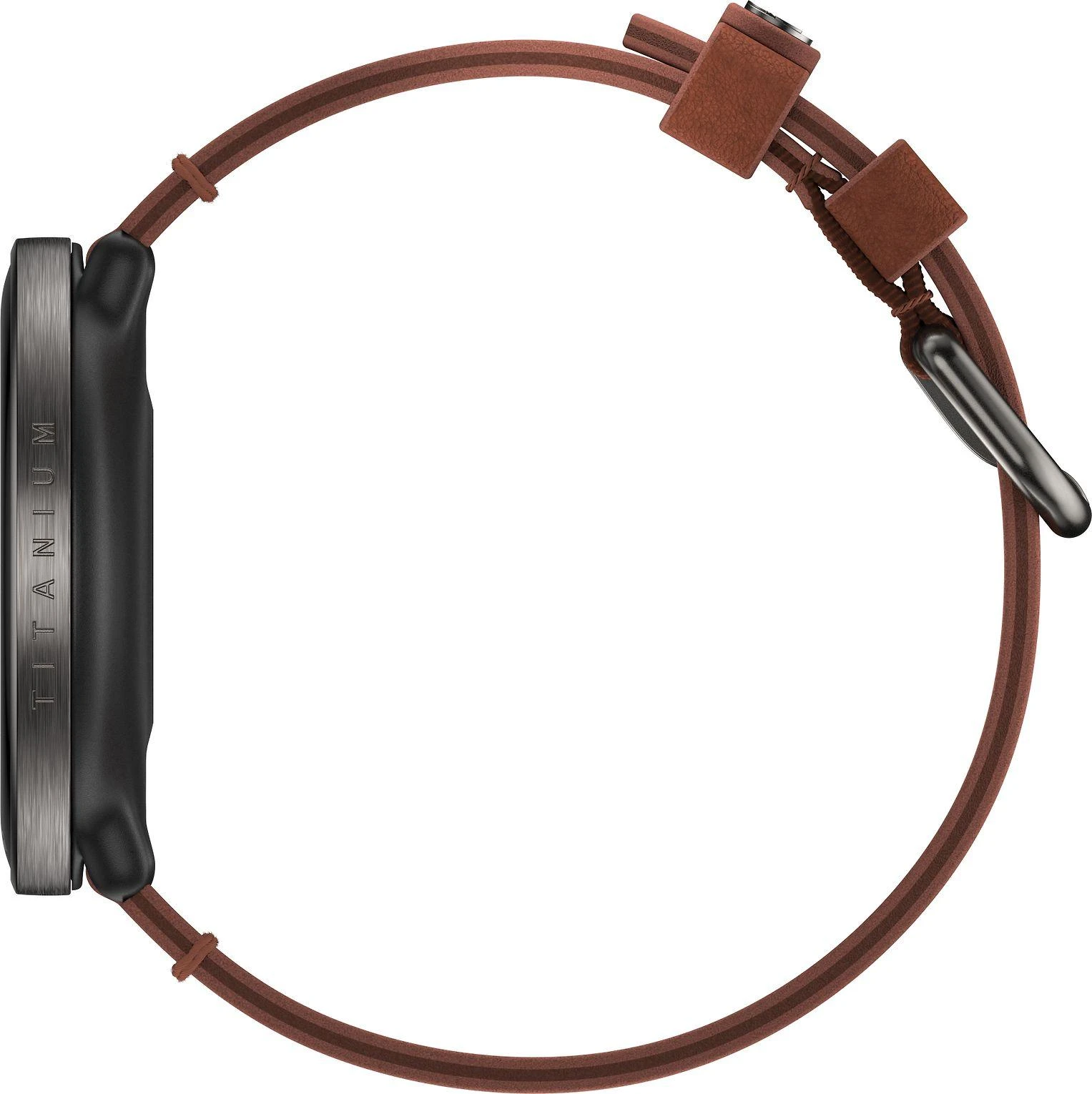 Išmanusis laikrodis Polar Ignite 3 Titanium, S-L dydžio, Juodos spalvos korpusas su rudos spalvos odiniu dirželiu (komplektacijoje papildomai juodos spalvos silikoninis dirželis)
