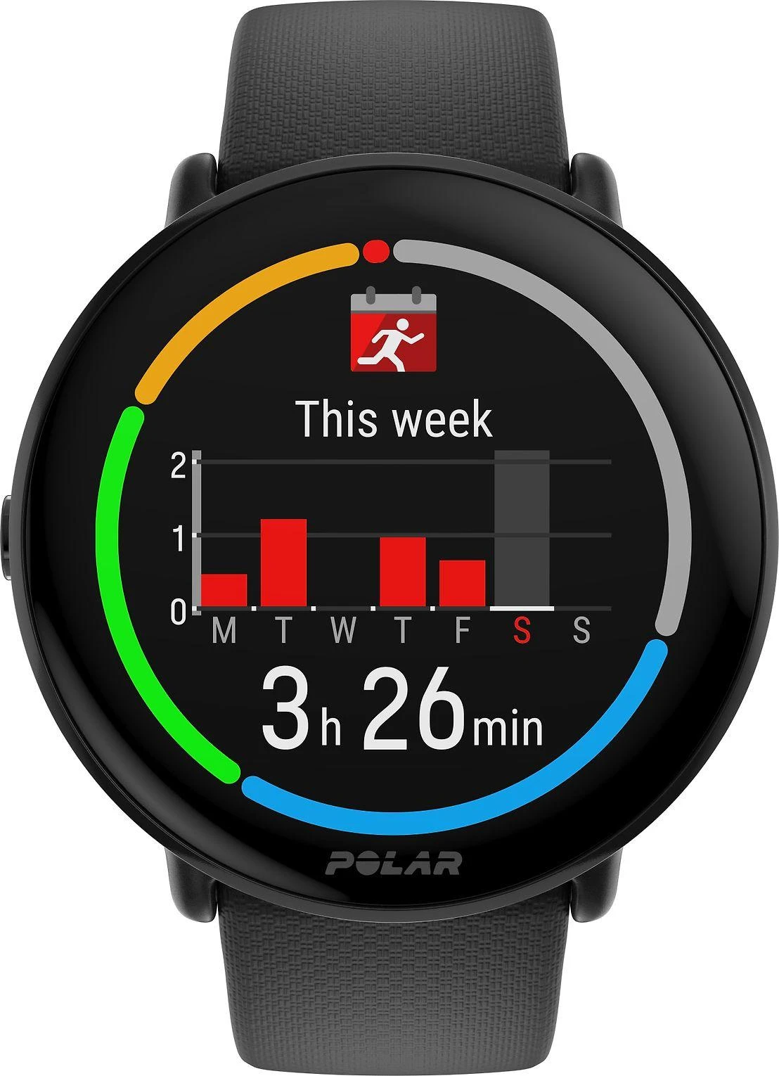 Išmanusis laikrodis Polar Ignite 3, S-L dydžio, Juodos spalvos