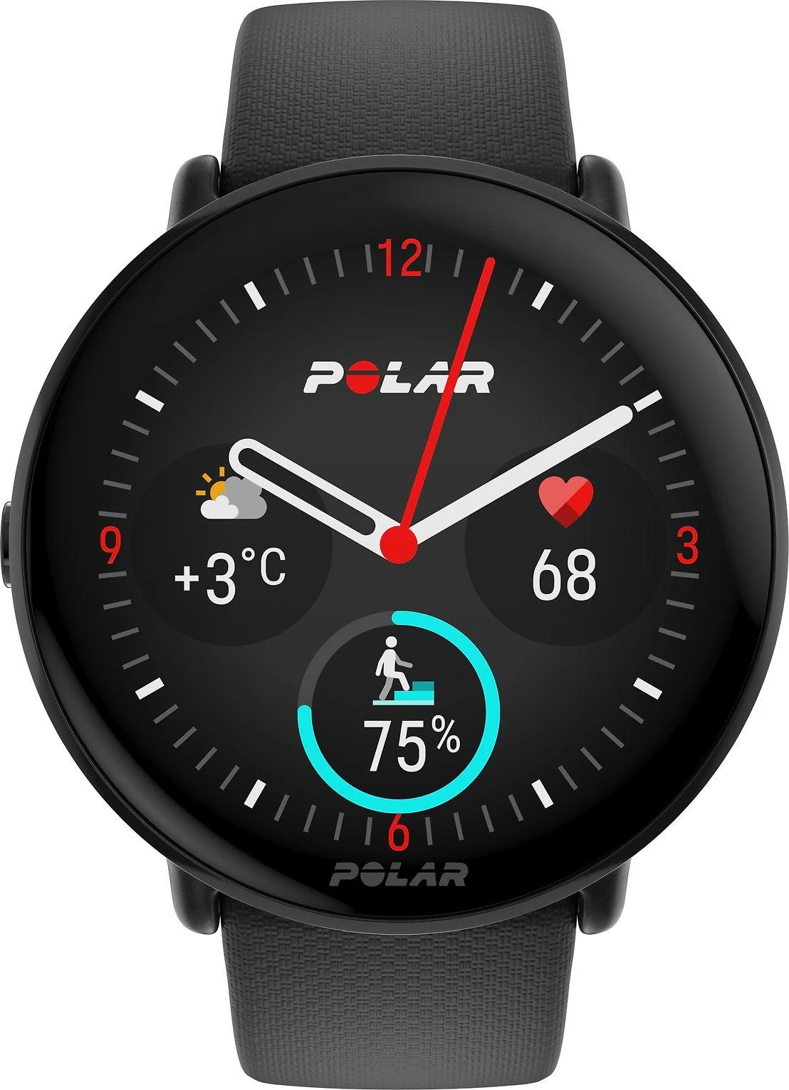 Išmanusis laikrodis Polar Ignite 3, S-L dydžio, Juodos spalvos