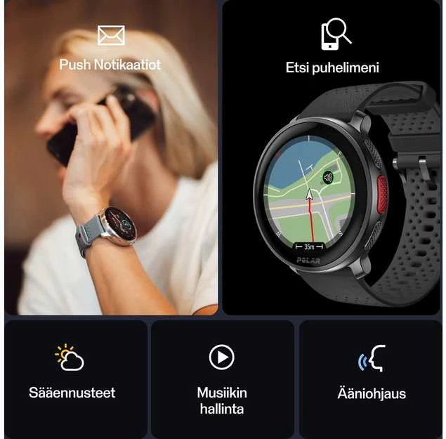 Išmanusis laikrodis Polar Vantage V3 S/L, Juodas