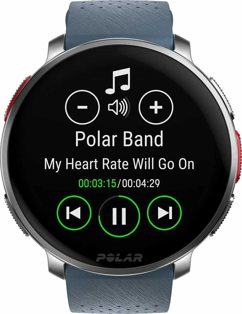 Išmanusis laikrodis Polar Vantage V3 S/L. Sidabrinės spalvos korpusas su melsvos spalvos dirželiu