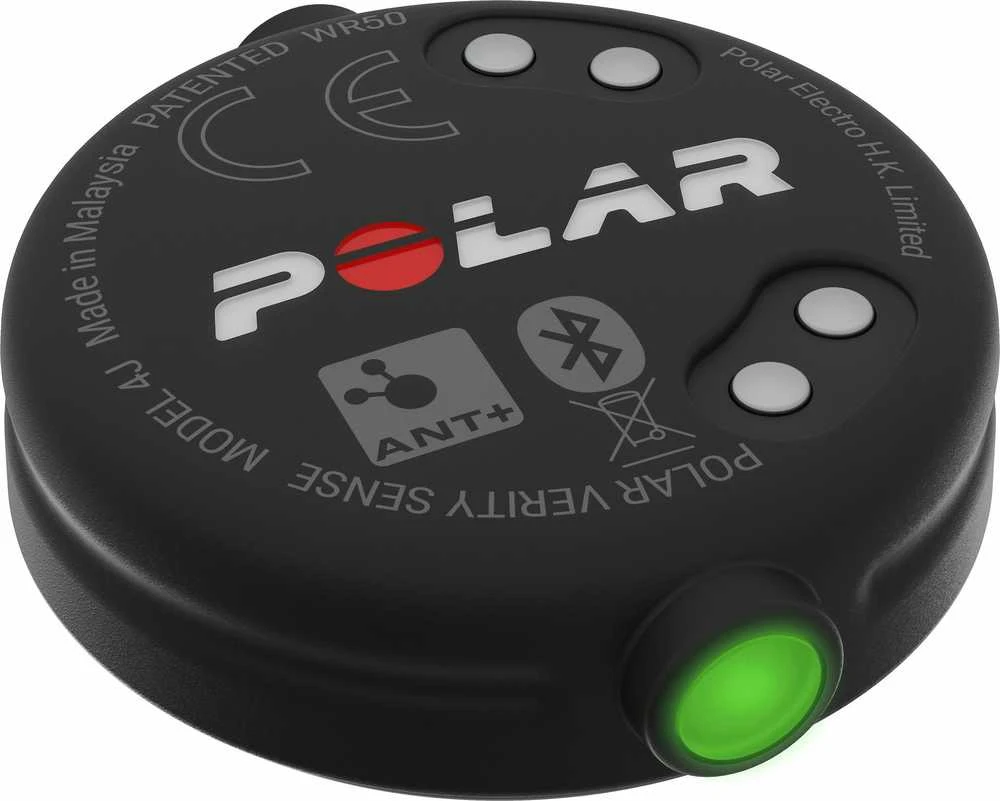 Širdies ritmą matuojantis diržas Polar Verity Sense, M-XXL dydis, Juodos spalvos