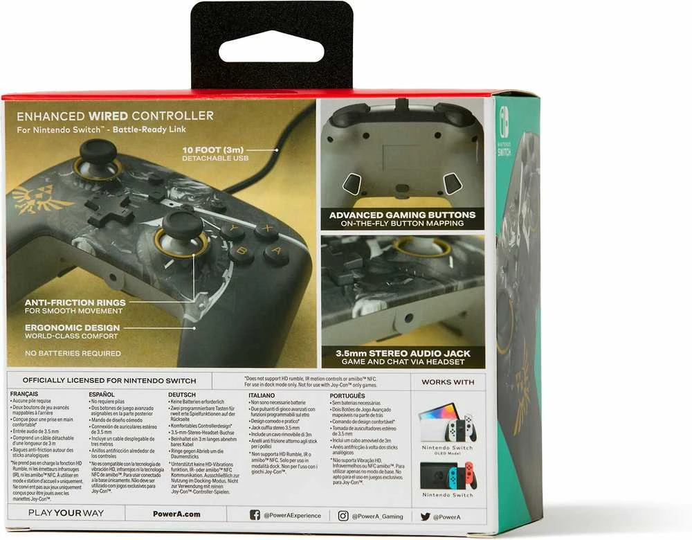 Power A PowerA Battle-Ready Link laidinis valdiklis skirtas Nintendo Switch