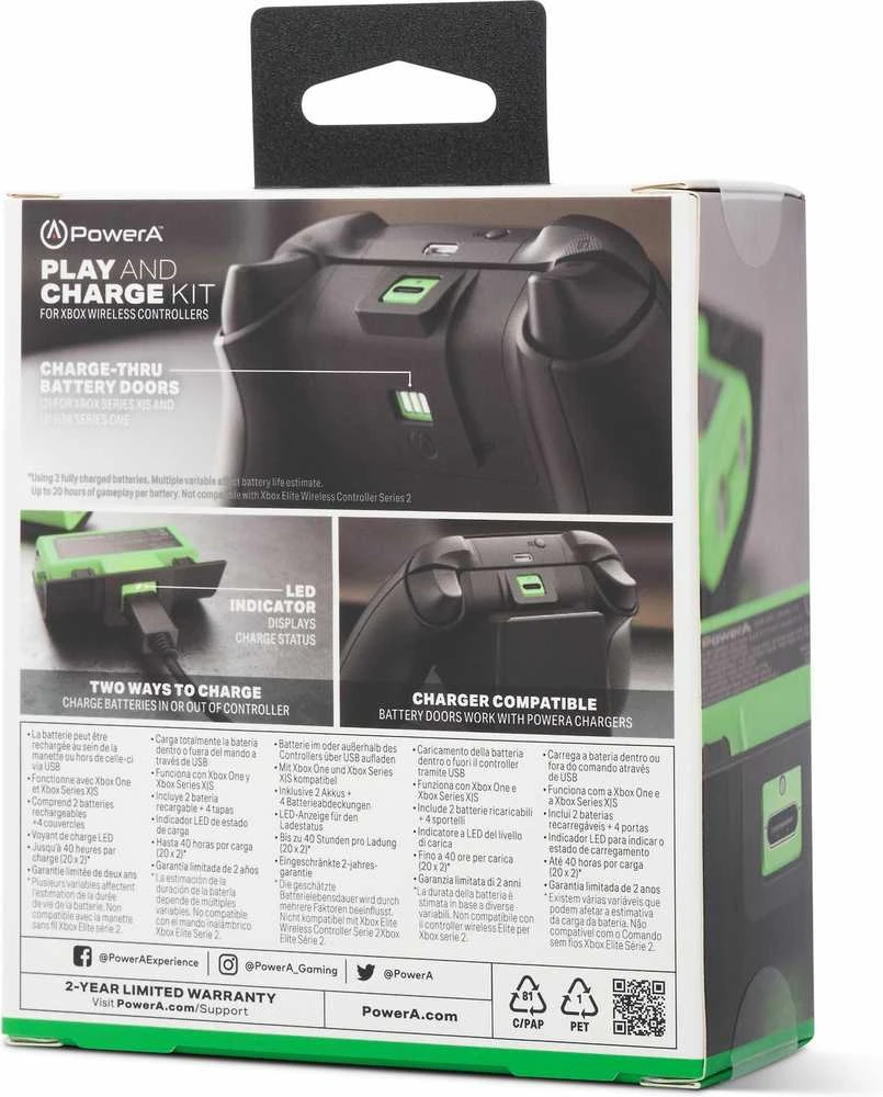 Power A PowerA Play & Charge Kit - XBOX Series X/S - Juodas