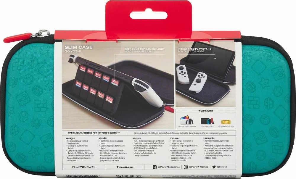 Power A „PowerA Nintendo Switch Slim“ dėklas – „Go Yoshi“ (Switch/OLED/Lite)