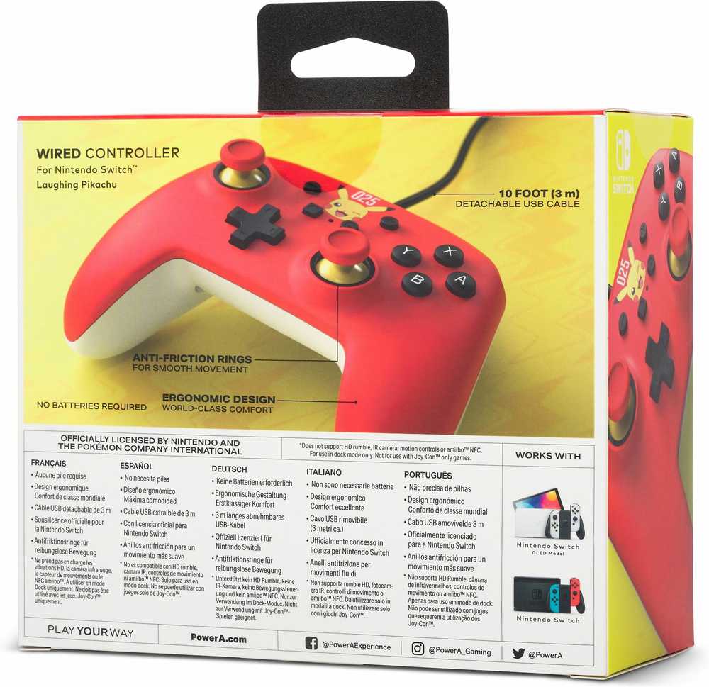 Power A „PowerA“ laidinis valdiklis – „Laughing Pikachu“ / „Nintendo Switch“