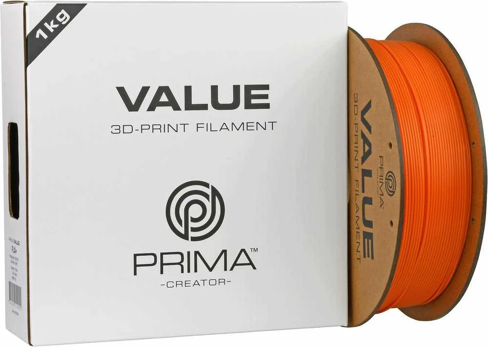 PrimaCreator PrimaValue PLA+ 1.75 mm 1kg - Oranžinis