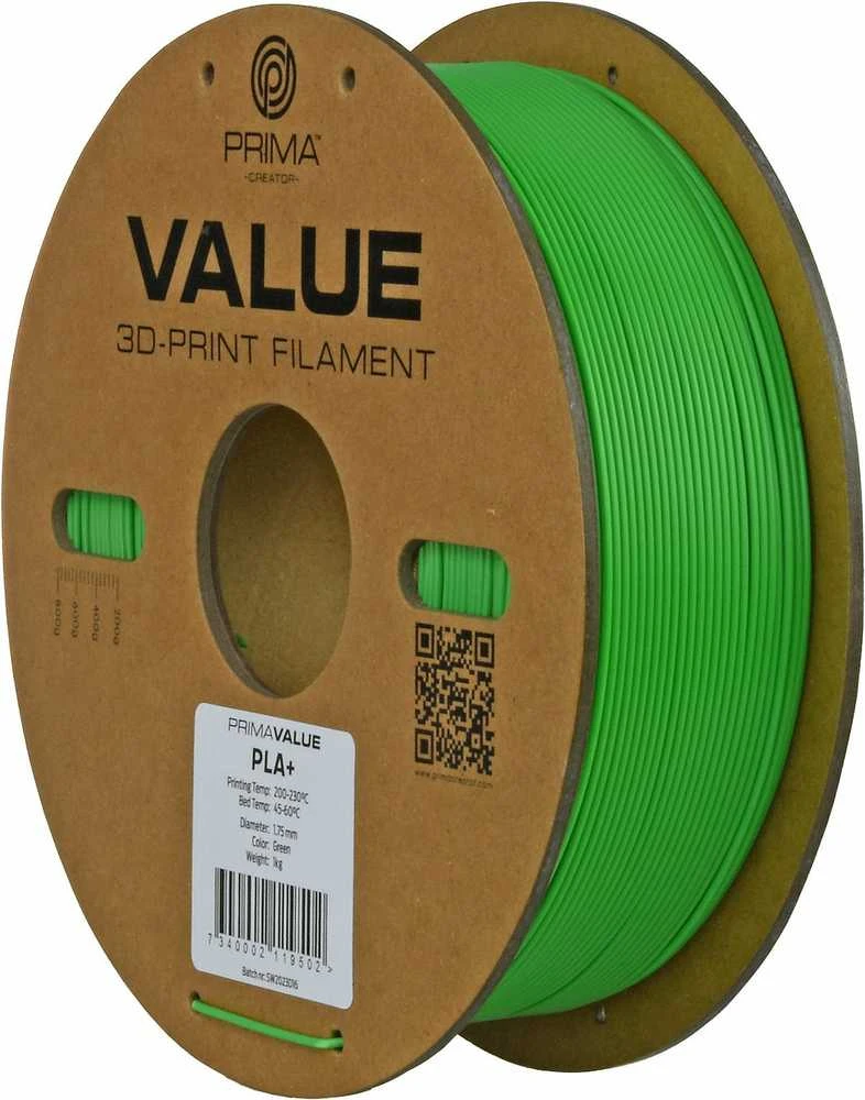 PrimaCreator PrimaValue PLA+ 1.75 mm 1kg - Žalias