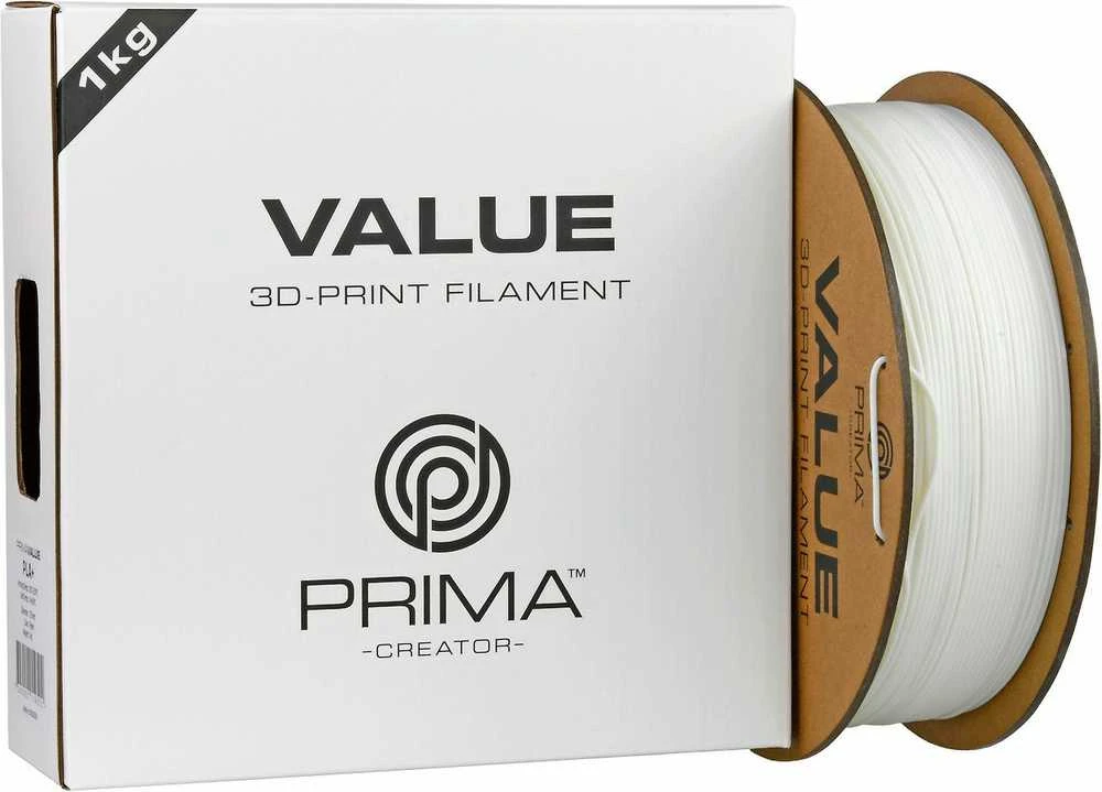 PrimaCreator PLA+ baltas siulas 1 kg pakuotėje