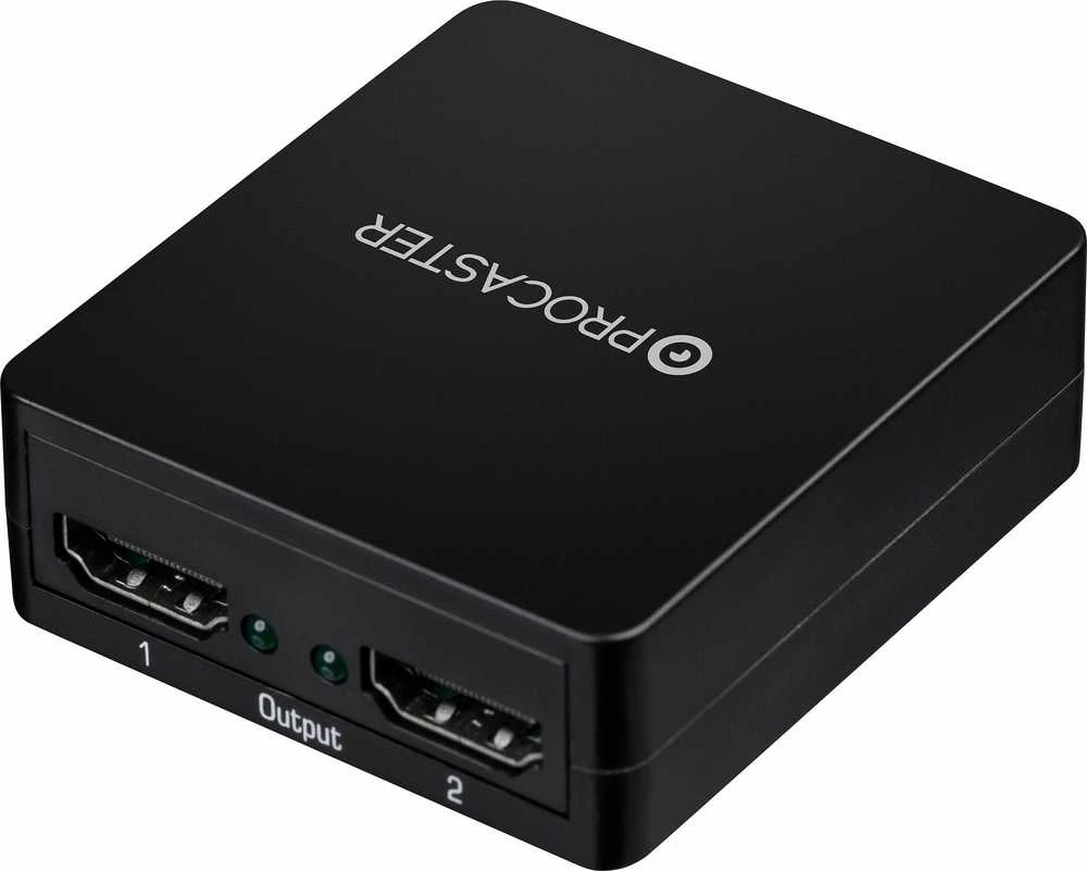 ProCaster 2 prievadų HDMI skirstytuvas su išėjimų žymėjimu