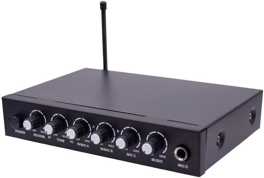 ProCaster Tempo karaokemikseri kahdella langattomalla mikrofonilla