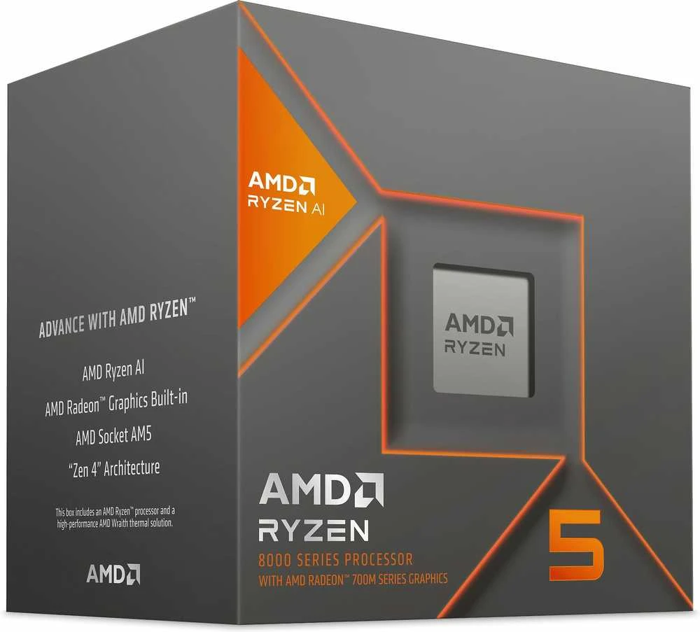 Procesorius AMD CPU Desktop Ryzen 5 6C/12T 8600G (3,8/5,0 GHz Max, 22MB, 65W, AM5) dėžutė