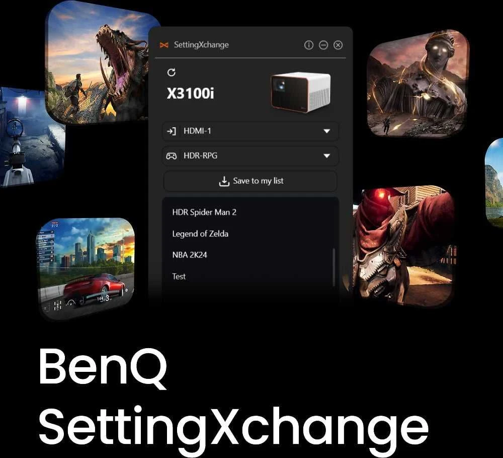 BenQ X3100i | 4K HDR 4LED konsolinių žaidimų projektorius