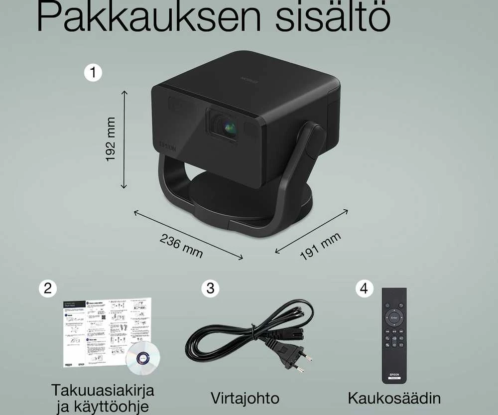 Projektorius Epson | EF-22B | Full HD (1920x1080) | 1000 ANSI lumens | Juodas