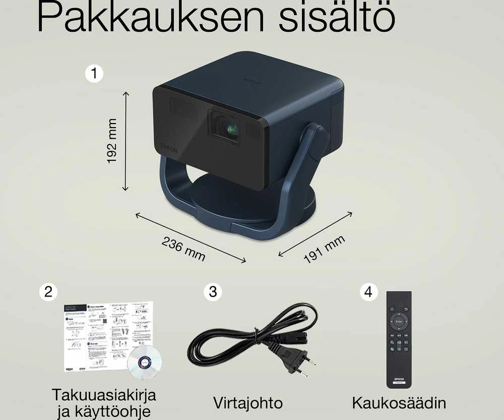 Projektorius Epson | EF-22N | Full HD (1920x1080) | 1000 ANSI lumens | Metallic Mėlyna