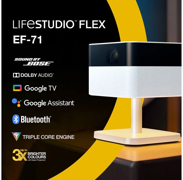 Išmanusis nešiojamas projektorius Epson Lifestudio Flex EF-71 | Full HD | Baltas