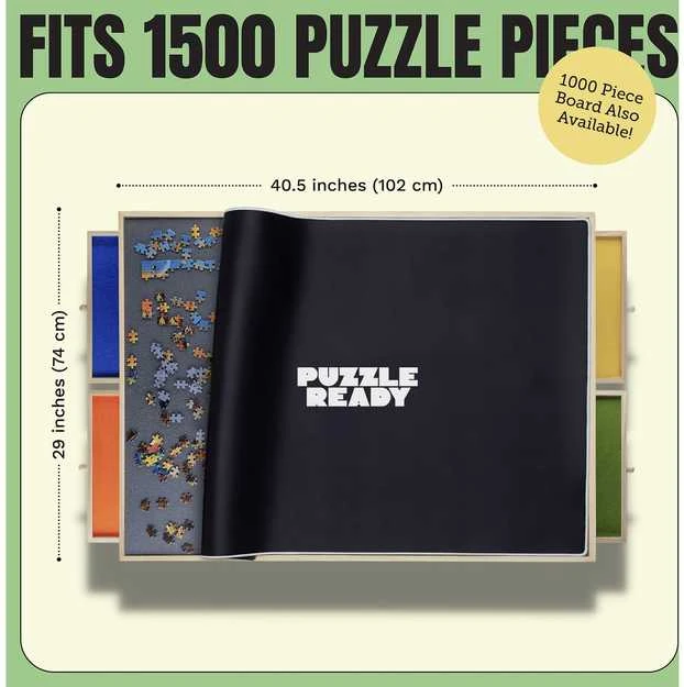 Dėlionė Puzzle Ready - Puinen palapelilauta, 1500 palalle