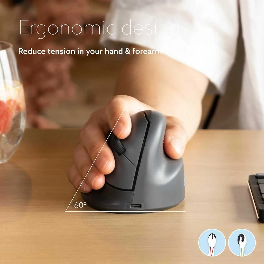 R-GO HE BASIC MEDIUM ERGONOMIŠKAS - Pelė DEŠINIARANKIAI BLUETOOTH