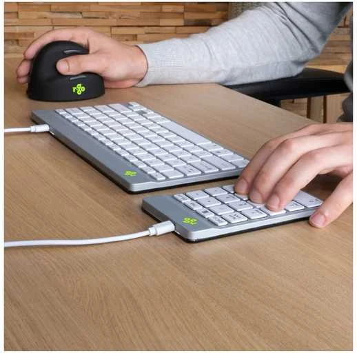 R-GO TOOLS NUMPAD BREAK Baltas - BLUETOOTH SKAITMENINĖ Klaviatūra