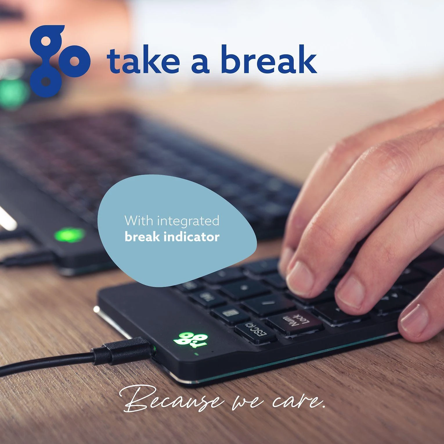 Klaviatūra R Go Tools NUMPAD BREAK su laidu Juodas -
