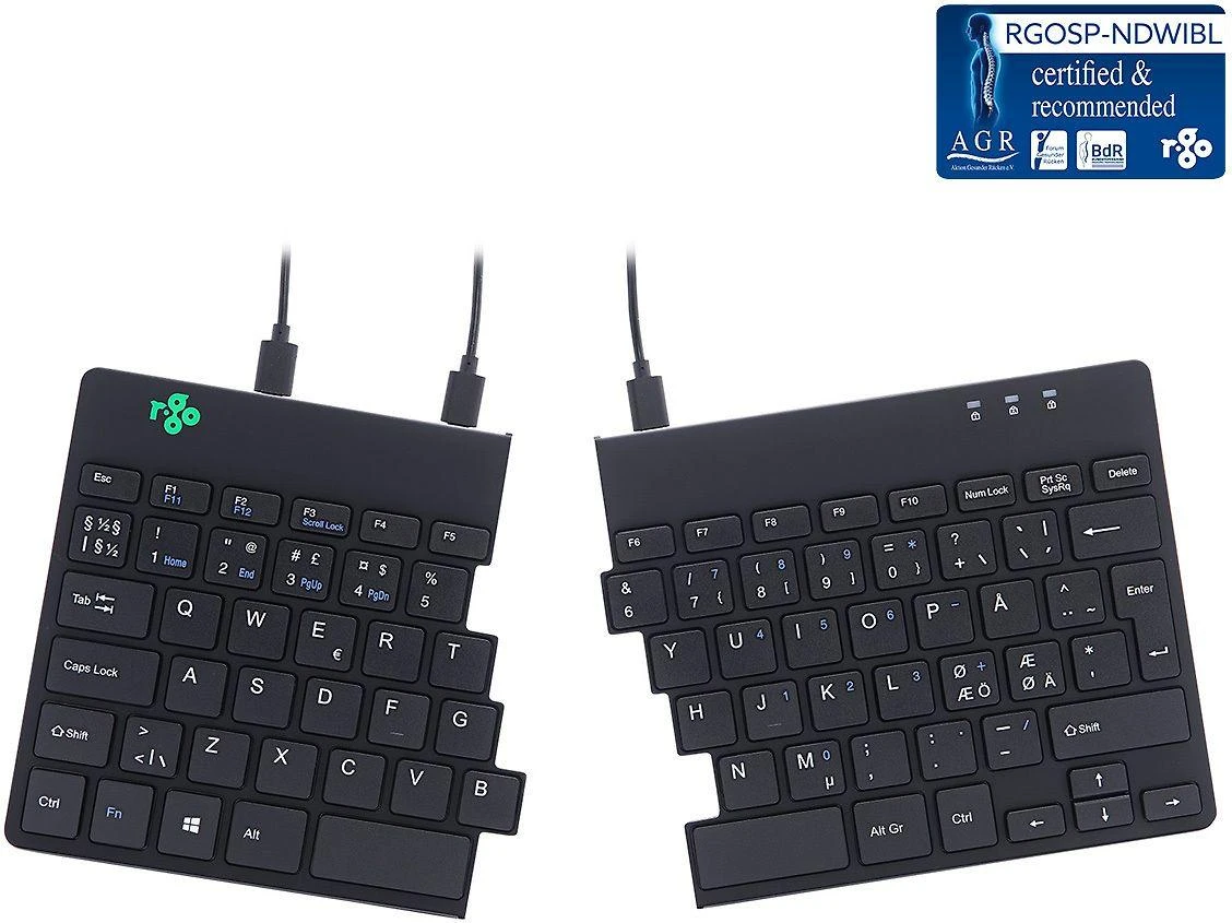 Klaviatūra R-GO Tools Skaidyti klaviatūrą (NORDIC), juoda - RGOSP- NDWIBL
