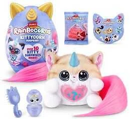Zuru RAINBOCORNS - Kittycorn staigmenų serija 3, mažas pliušinis žaisliukas - (92104TQ1)