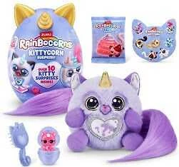 Zuru RAINBOCORNS - Kittycorn staigmenų serija 3, mažas pliušinis žaisliukas - (92104TQ1)