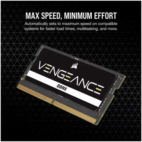 RAM Modulis - Corsair Vengeance DDR5 32GB 5600MHz SO-DIMM ECC Atmintis Juoda