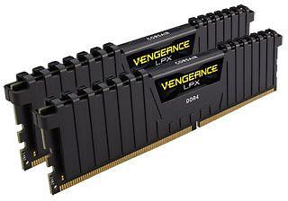 RAM CORSAIR DDR4 2400MHz 16GB 2 x 288 DIMM Nebuferinis 14-16-16-31 Vengeance LPX Juodas Šilumos skirstytuvas 1.20V
