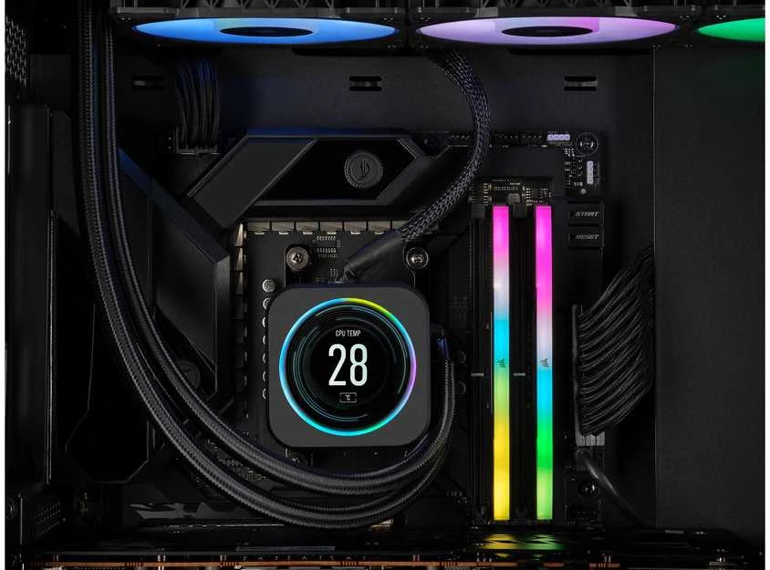 RAM „Corsair Vengeance RGB 64 GB (2 x 32 G) DDR5 atminties rinkinys, pilkas