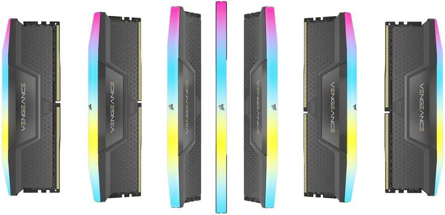 RAM „Corsair Vengeance RGB 64 GB (2 x 32 G) DDR5 atminties rinkinys, pilkas